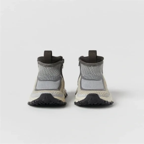 Zara Kids Baby Boy Toddler Technical High-Top Streetwear Sneakers Size 22